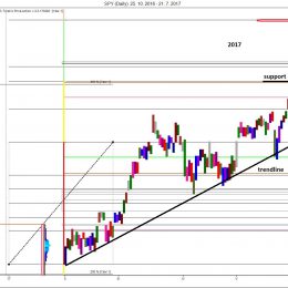 Roční MP: roční vývoj, trendline, support line, rezistence dle IB