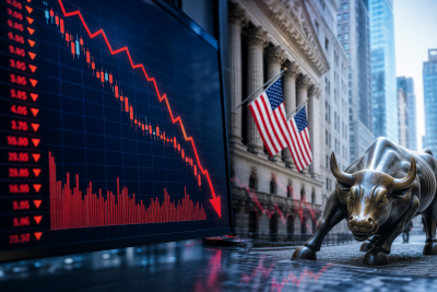 Magazínový náhled k článku o prudkém výprodeji amerických akcií a pádu indexu Nasdaq