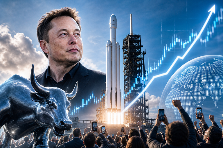 Magazínový náhled k článku o SpaceX IPO, valuaci, investor ském hypu a rizicích pro retailové investory