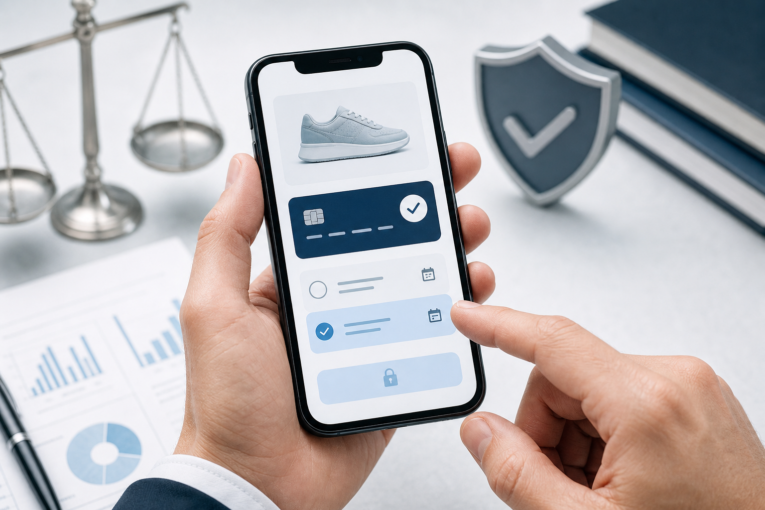 Mobilní nákup na&nbsp;e-shopu s&nbsp;odloženou platbou pod dohledem regulace