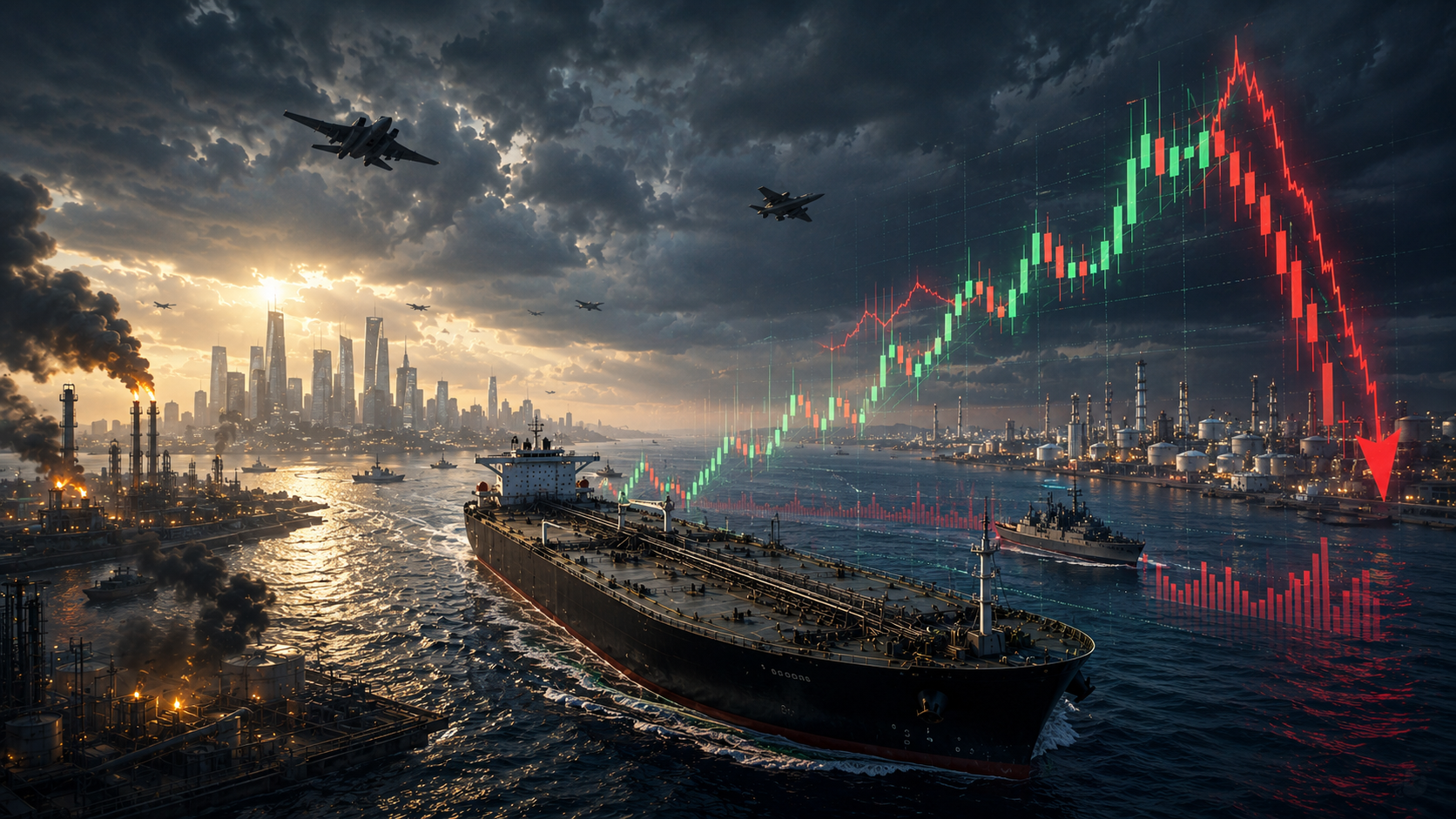 Ropný tanker, rafinerie a&nbsp;prudký cenový výkyv ropy v&nbsp;dramatickém geopolitickém kontextu